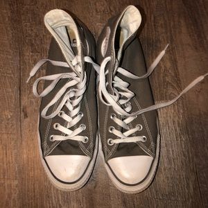 Unisex gray high top converse